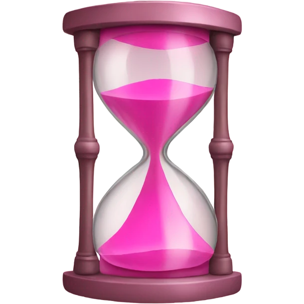 pink hourglass emoji