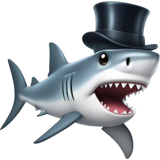 Shark With Tophat emoji
