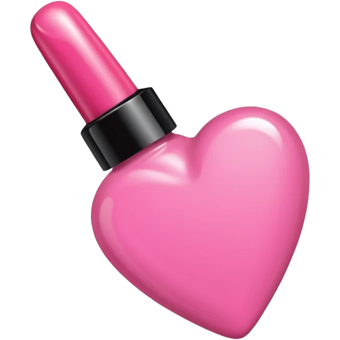 heart with a nail polish pink emoji
