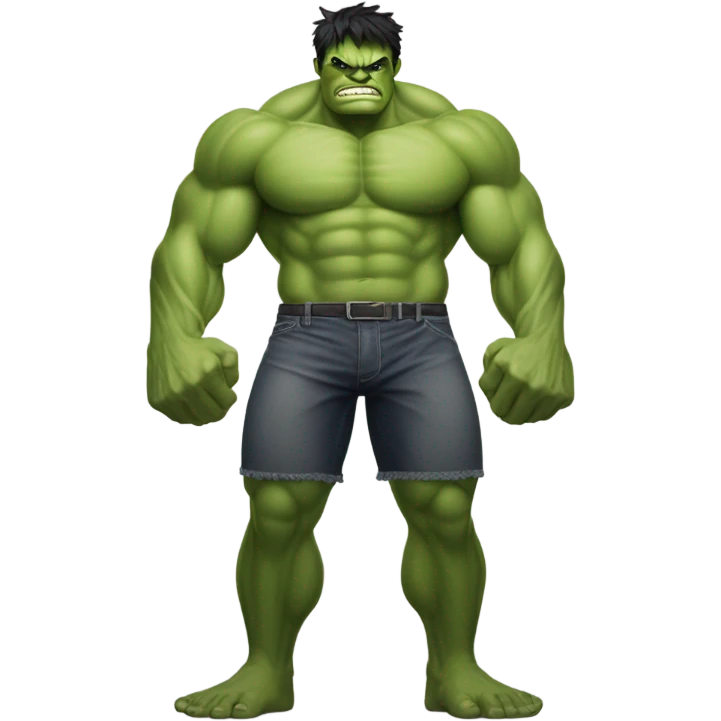 Hulk holding money no shirt emoji