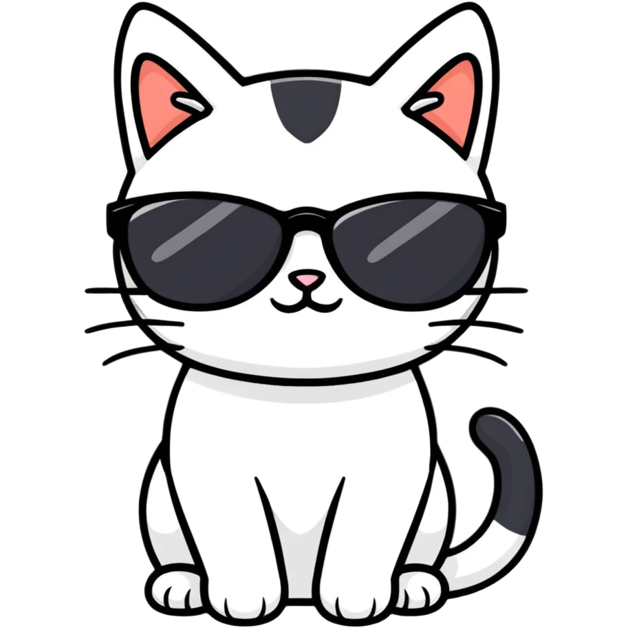 Cat with sunglasses emoji