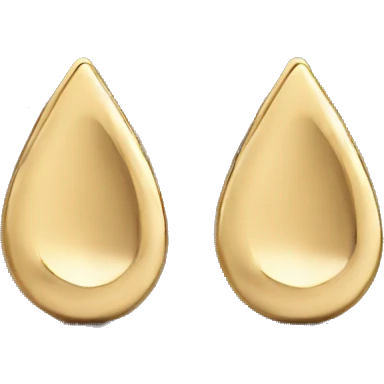  gold teardrop stud earrings  emoji