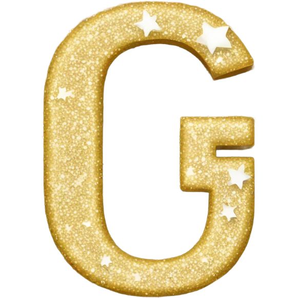 Glitter letter G emoji