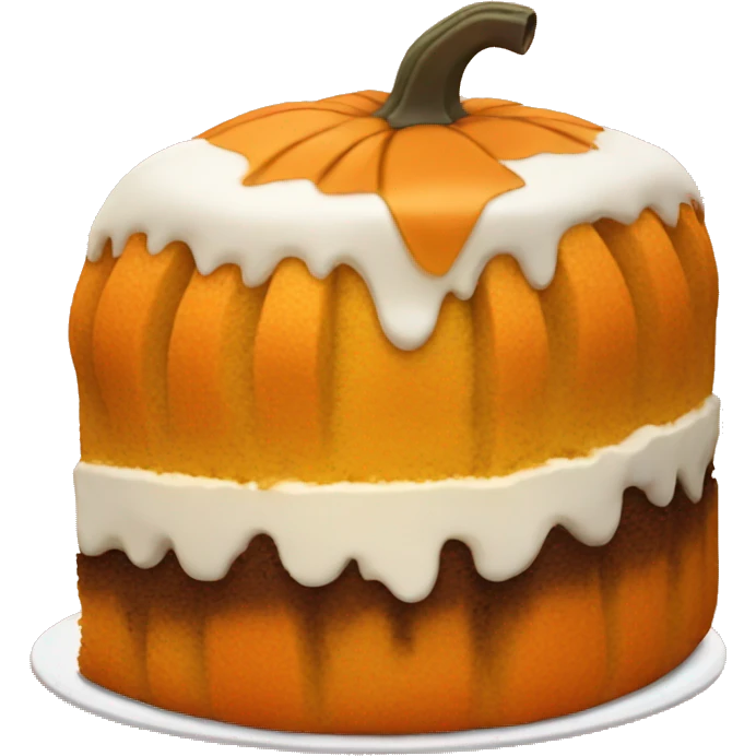 pumpkin eating cake  emoji