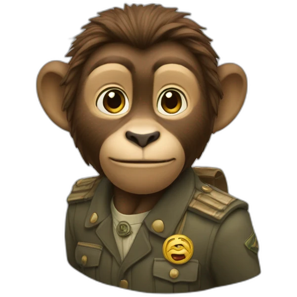 Un élégant sur un singe emoji