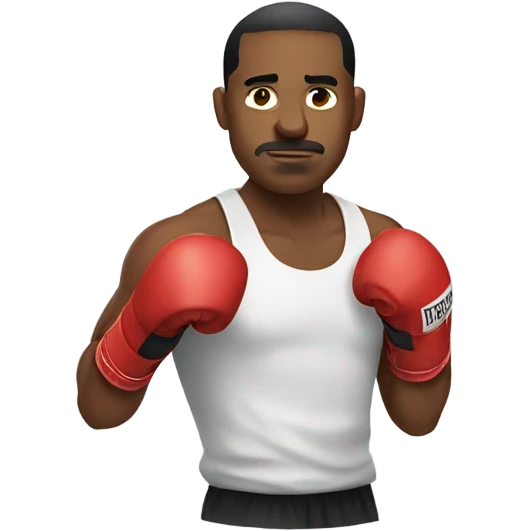 Bold man boxing emoji
