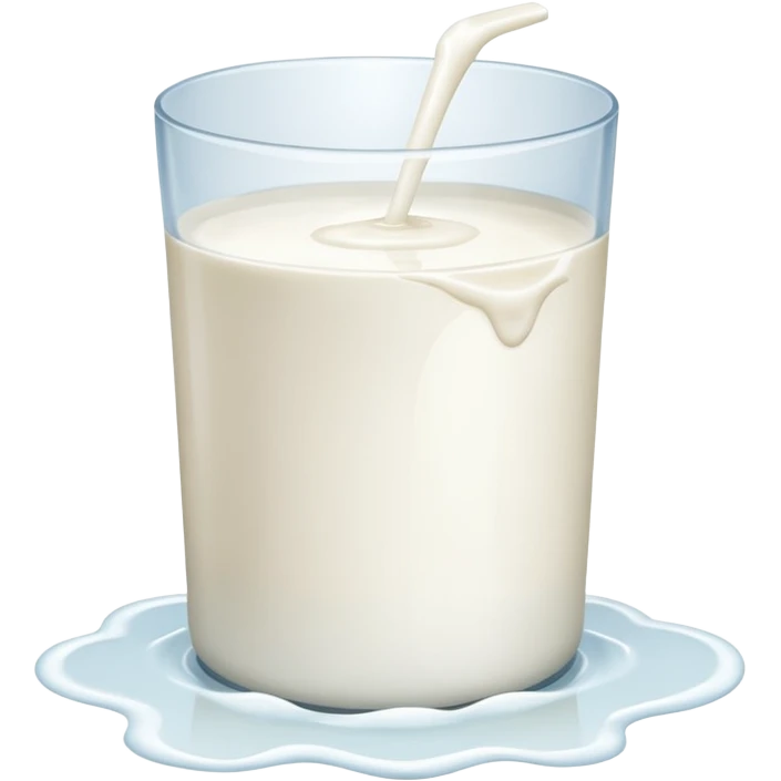 a small puddle of white and clear liquid emoji