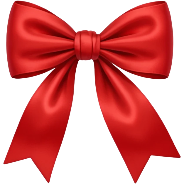 soft red bow emoji