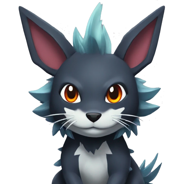 cool edgy cute colorful Dark-type nargacuga Pokémon full body emoji