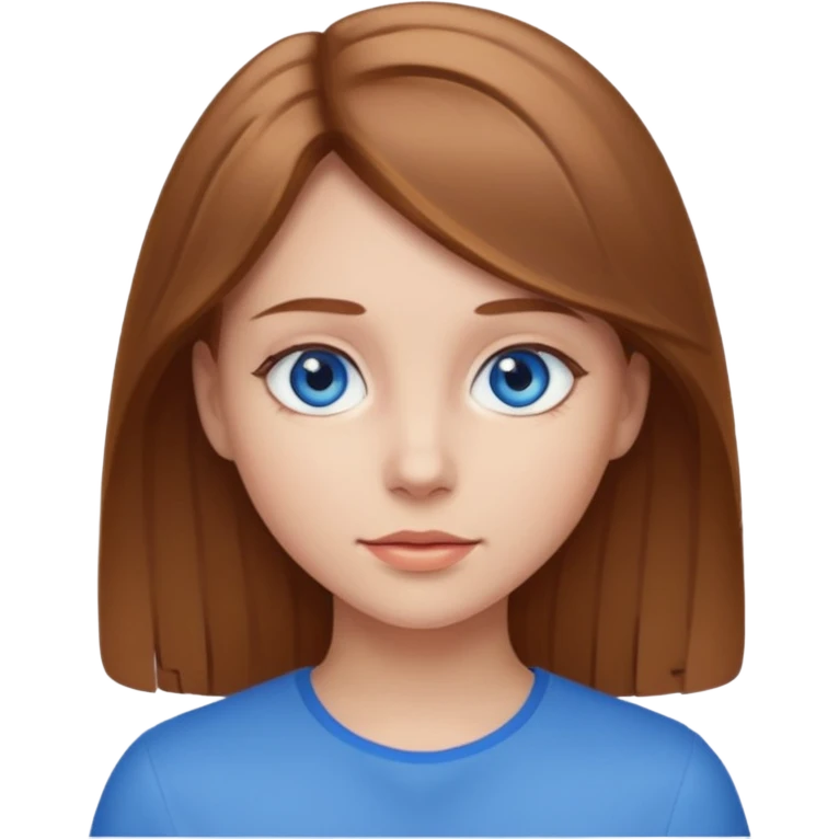 girl with light brown hair blue eyes emoji
