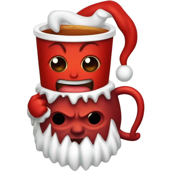 devil with santa cup emoji