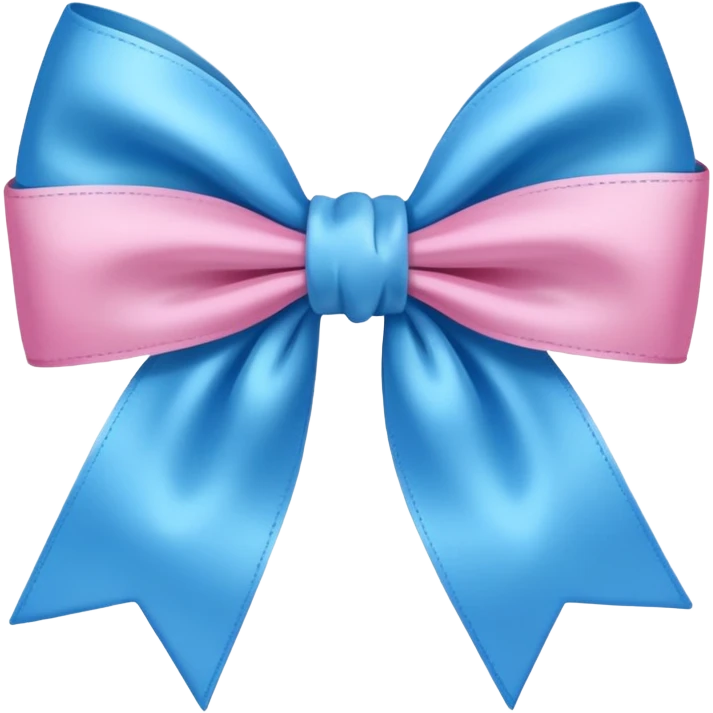 Pink faded into blue bow emoji