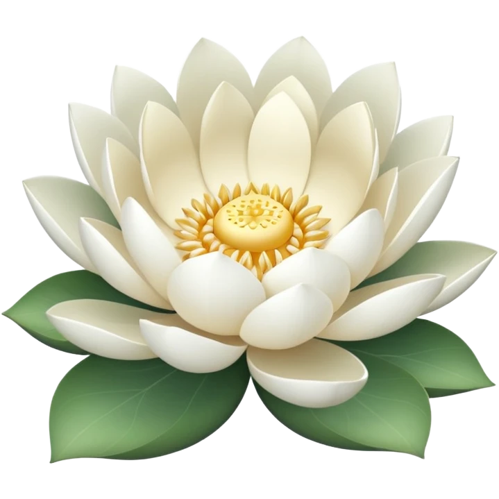 Flor de lótus Branca cada uma diferente  emoji