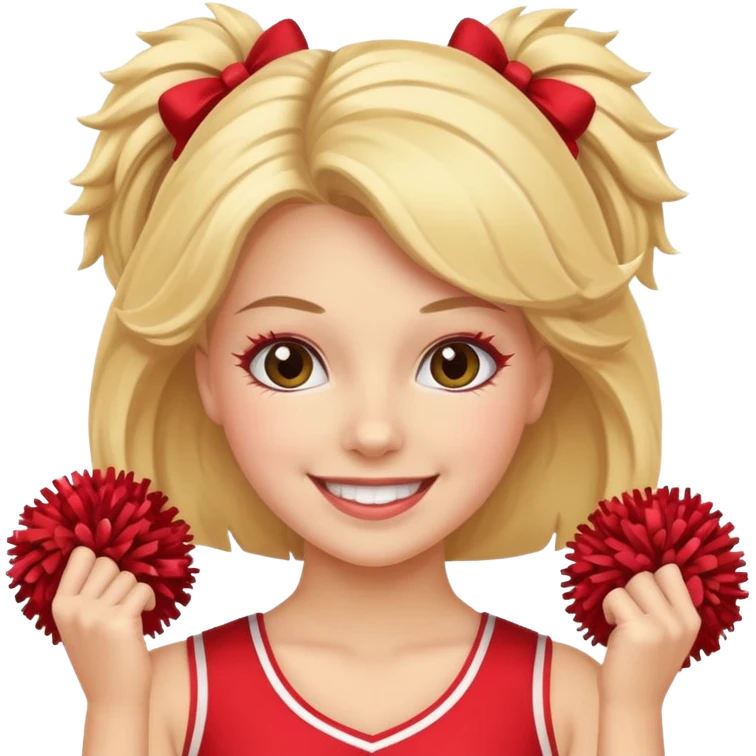 cheerleader with pom pom emoji