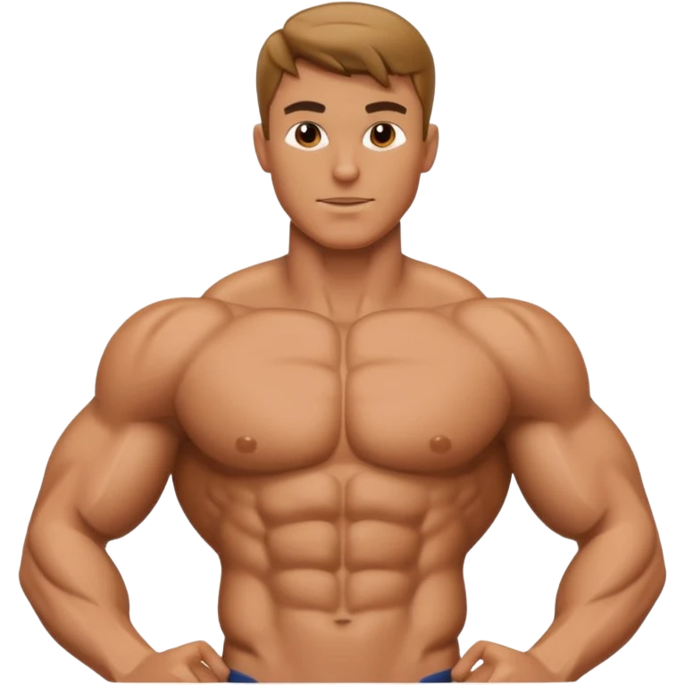 muscular male core abs with no head emoji