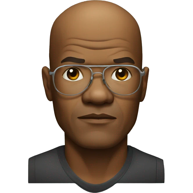 bald samuel l jackson serious wearing shirt emoji