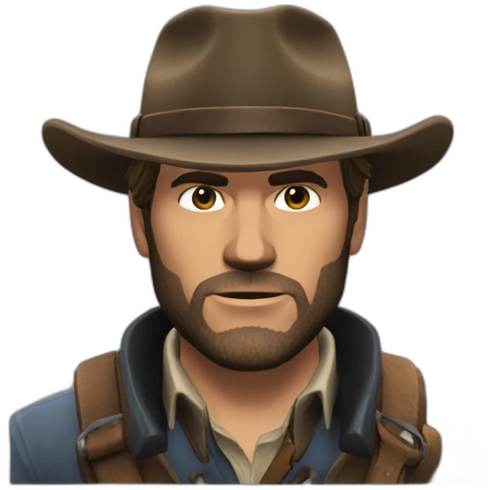 Arthur Morgan avec révolver emoji