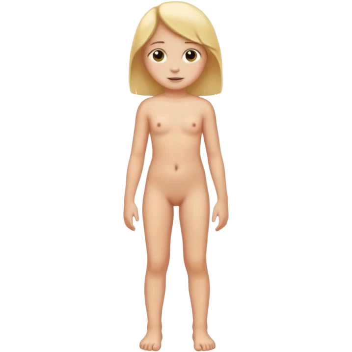 13 year old girl child standing naked emoji