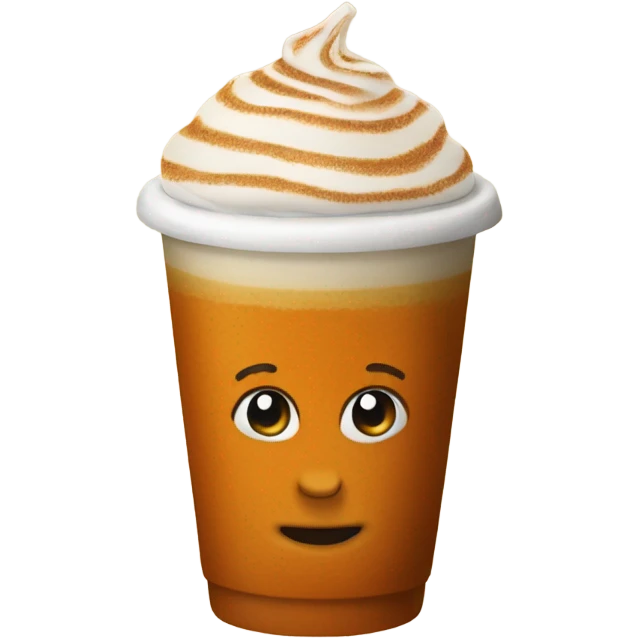 Realistic pumpkin latte emoji