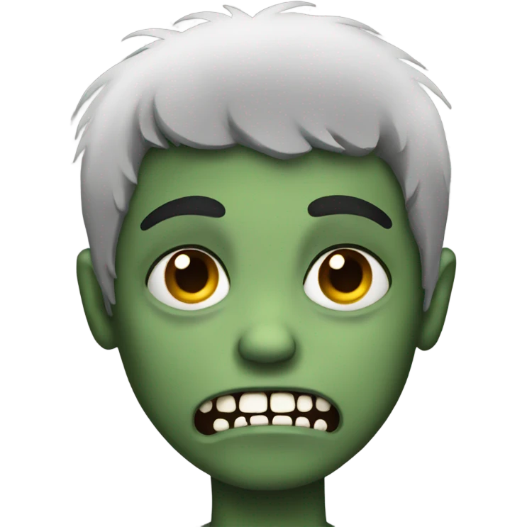 Boy zombie with black hair emoji