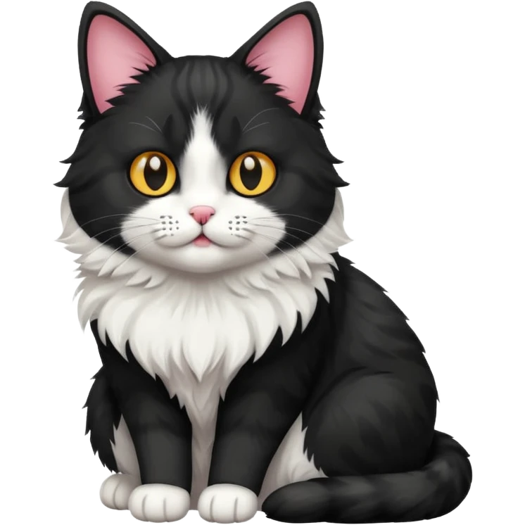 Black and white Cat  emoji