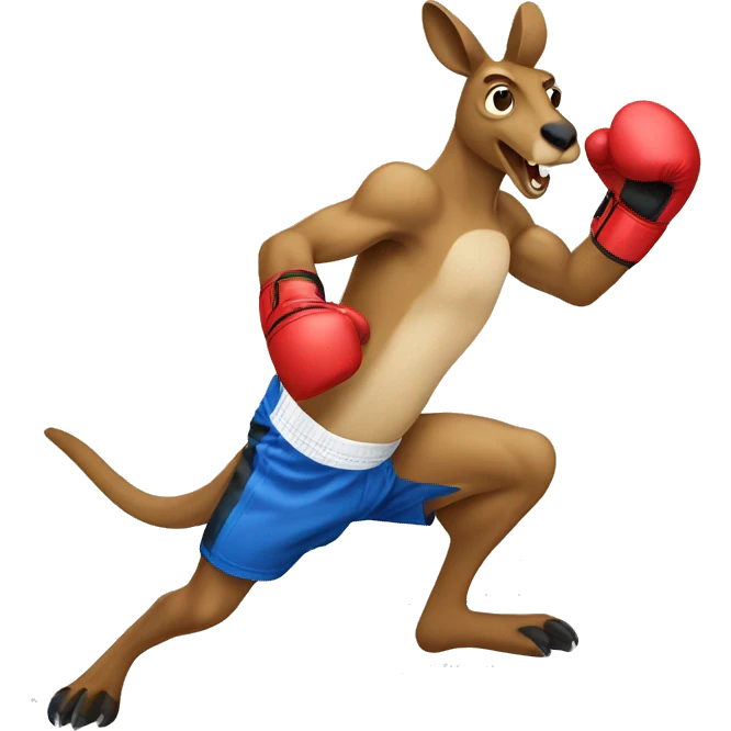 boxing kangaroo emoji