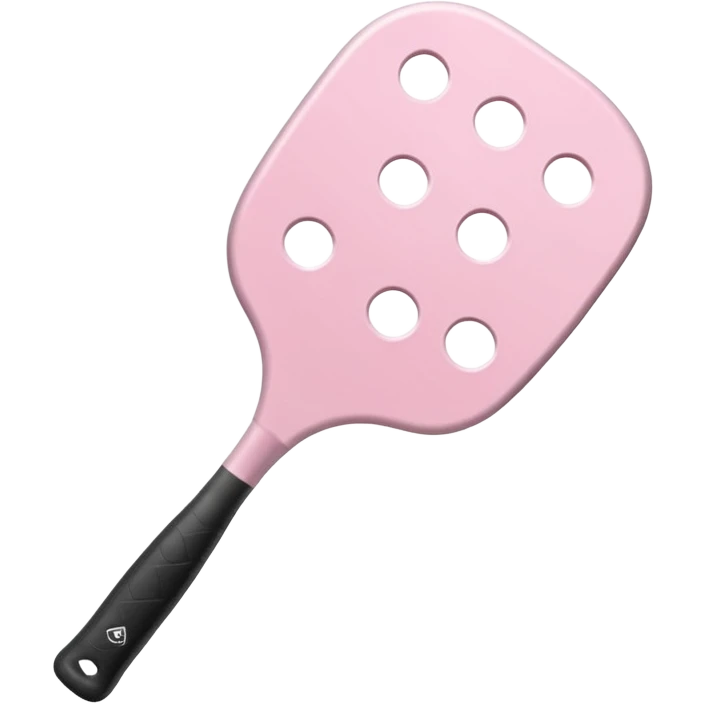 light pink pickleball paddle with white handle emoji