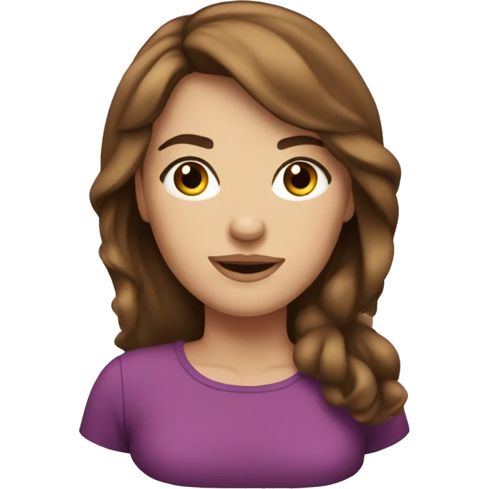 Caucasian bombshell with brown hair emoji