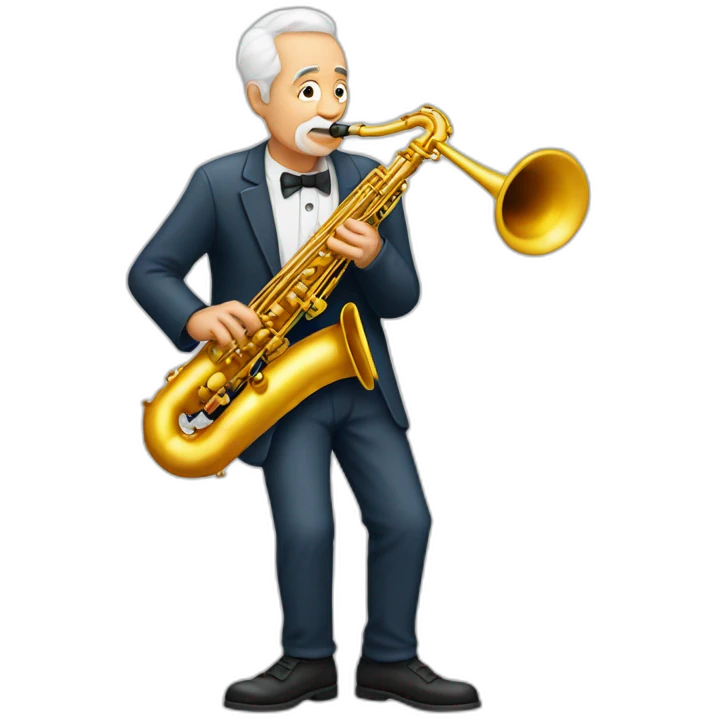 saxophonist old man emoji