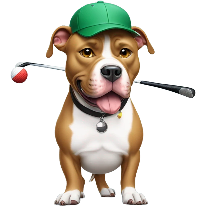 Pitbull golfing emoji