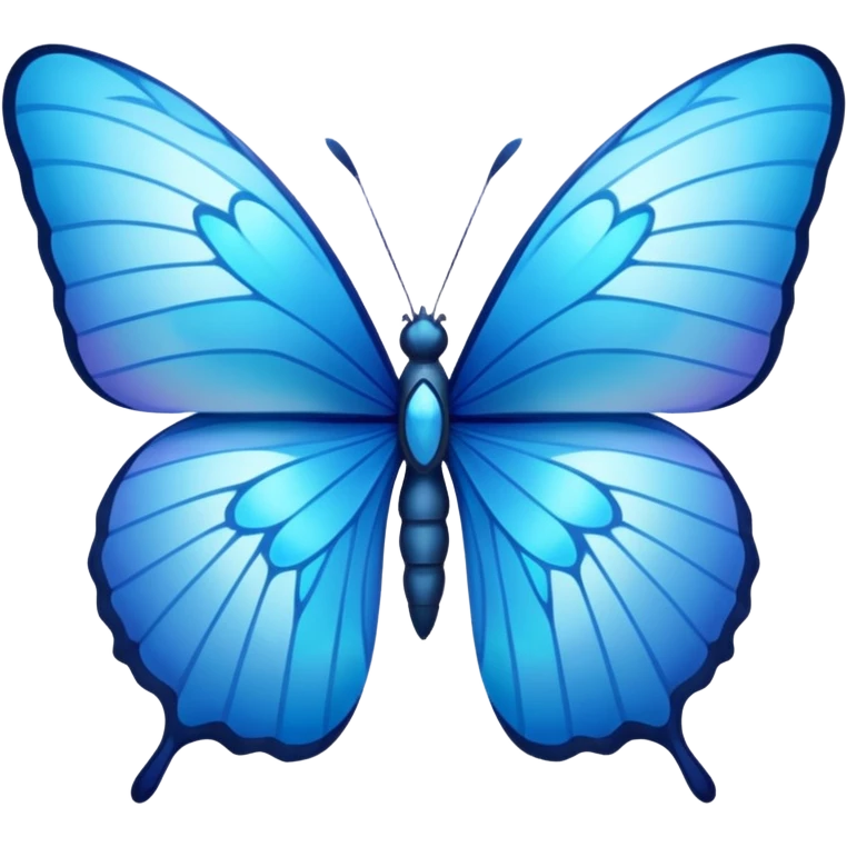 Blue butterfly half triangle joint  emoji