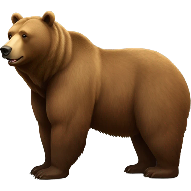 Brown bear wearing a gold chain  emoji