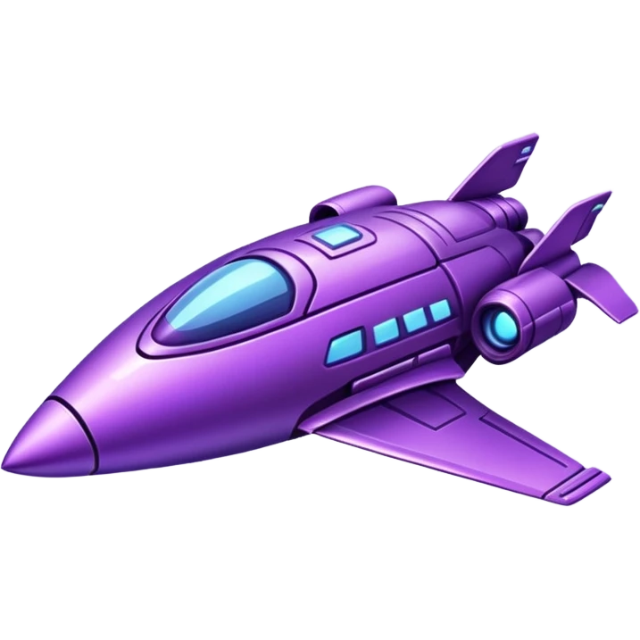 glitter purple spaceship emoji
