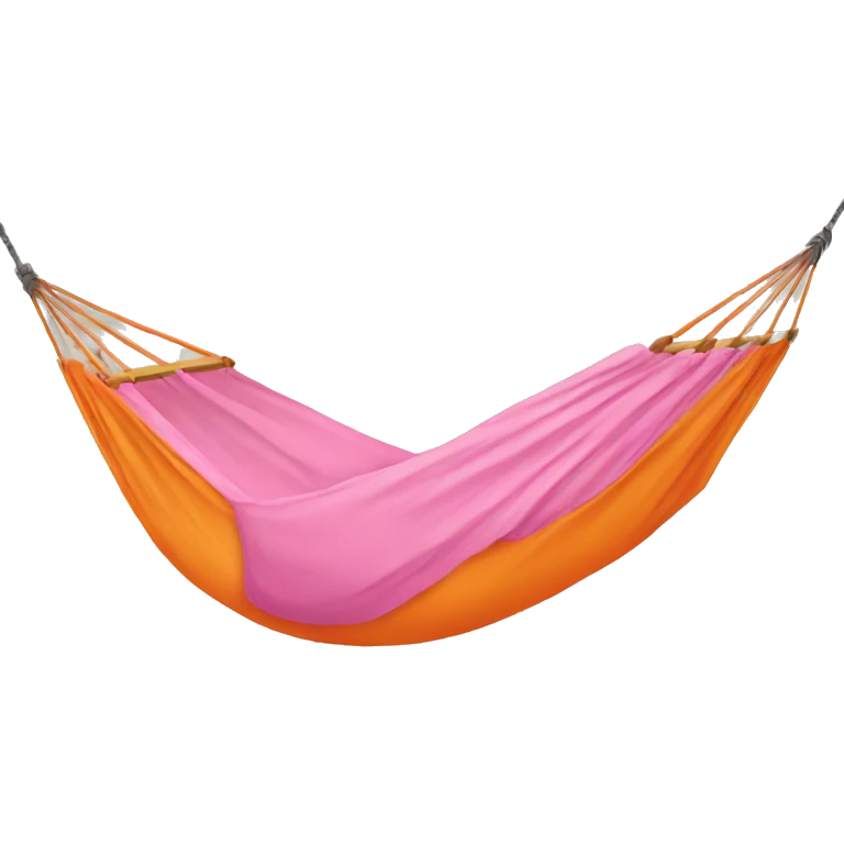 Orange and pink hammock  emoji