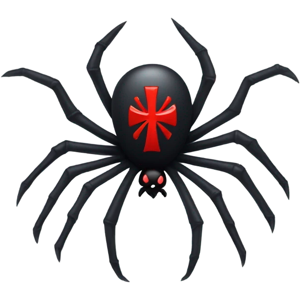 gothic spider with red cross emoji