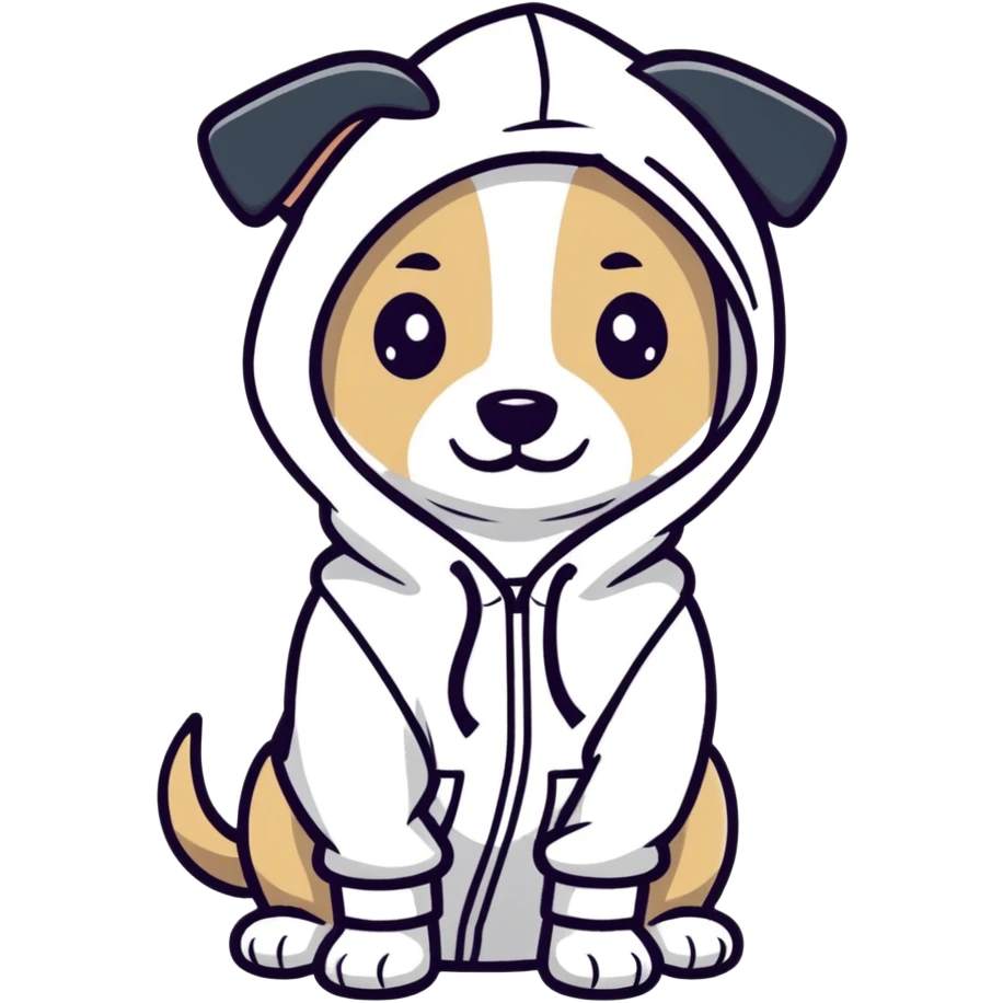 Dog wearing hoodie  emoji