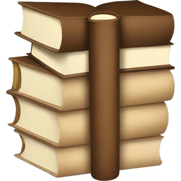 Beige and brown books  emoji