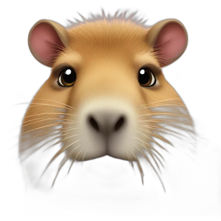 Capybara hearts eyes emoji