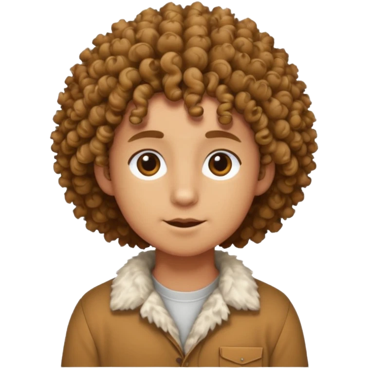 curly hair animal with shirts  emoji