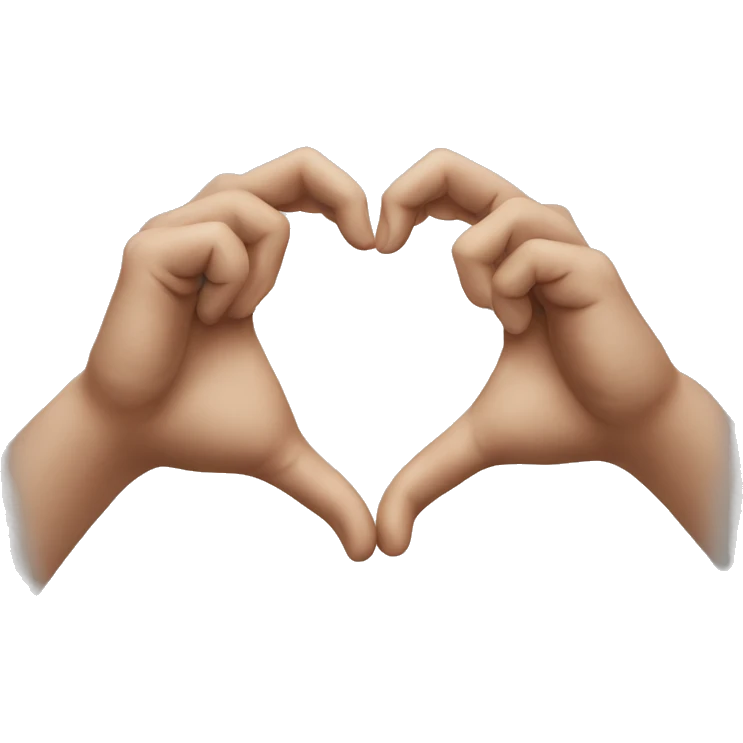 two hands creating a big heart emoji