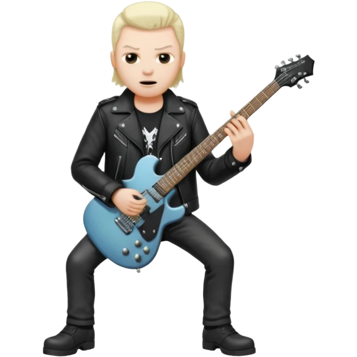 Heavy metal guitar player emoji