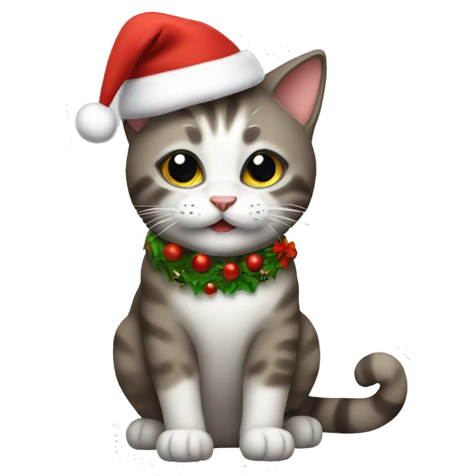 Christmas cat emoji