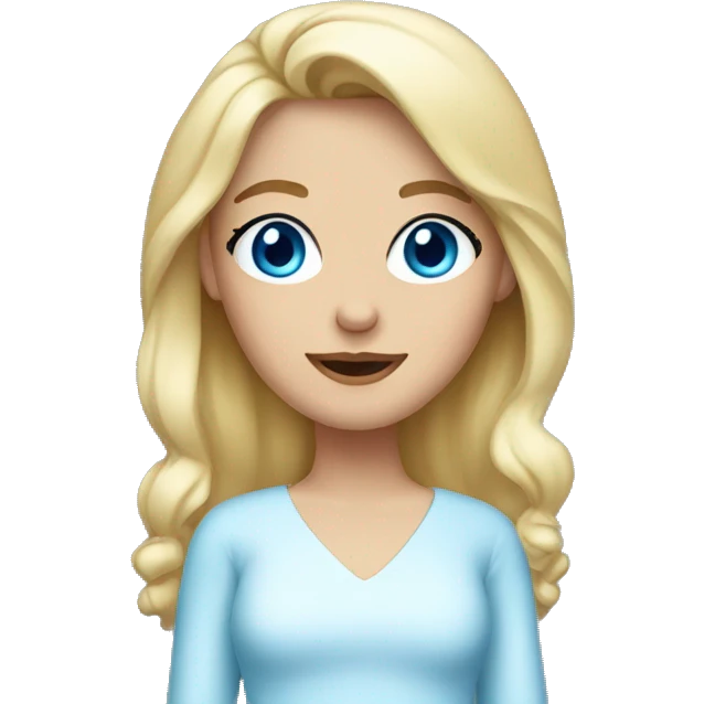 Santa Girl, blue eyes, blond hair emoji