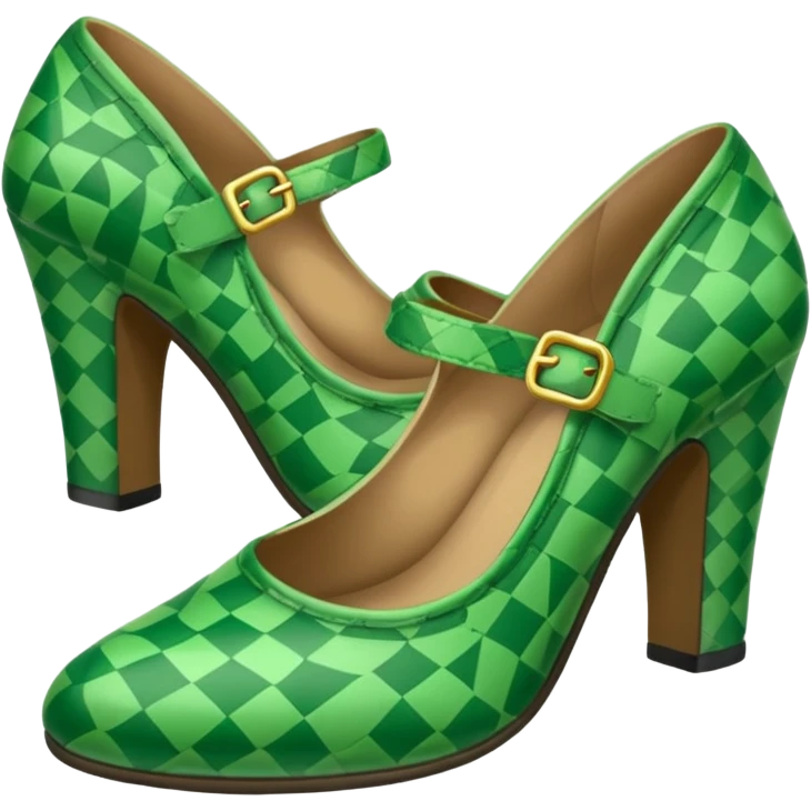 green patterned shoes  emoji