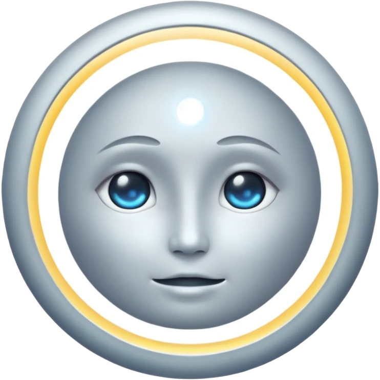 Gentle moon radiating emotional magic emoji