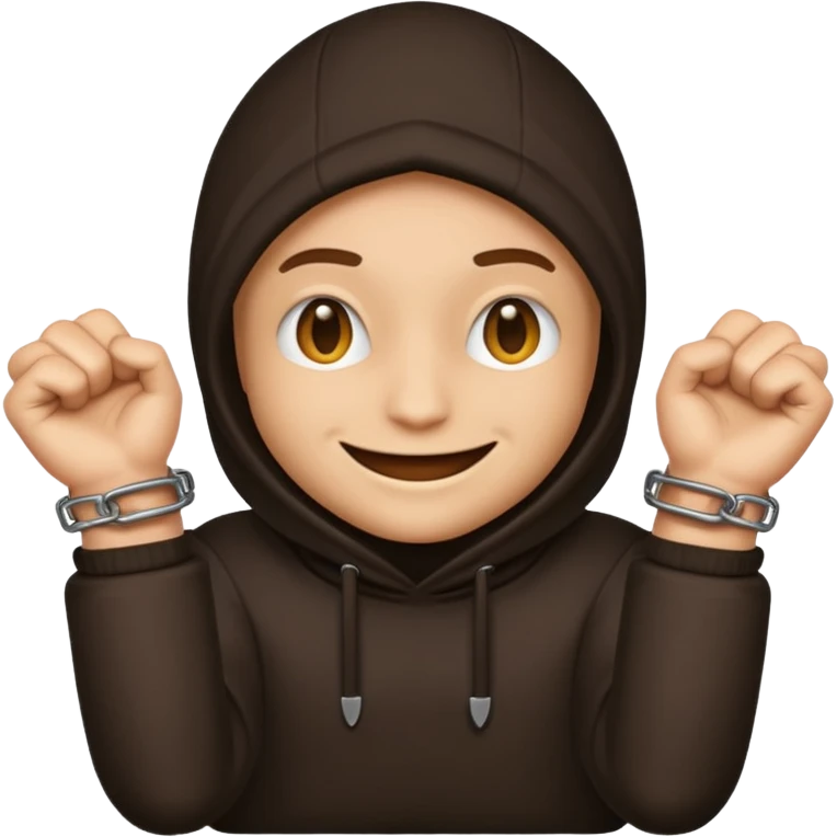 A emoji robber but The police handcuffs him emoji