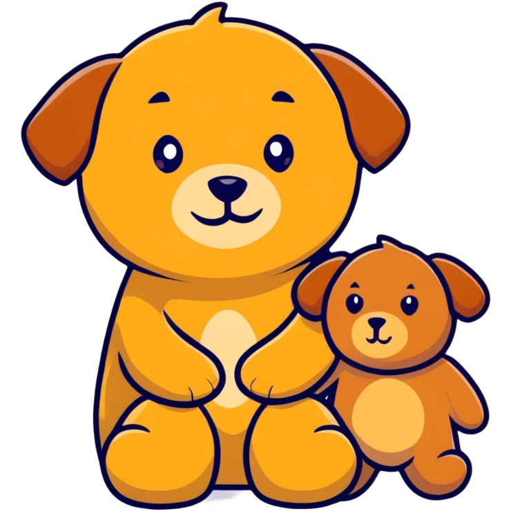 Teddy bear golden retriever  emoji