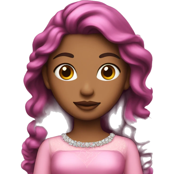 princess with pink emoji