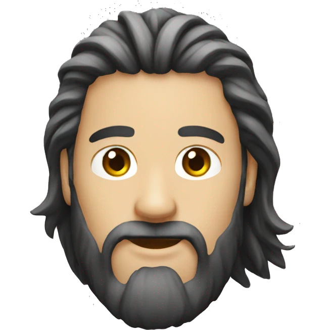 Mullet beard emoji
