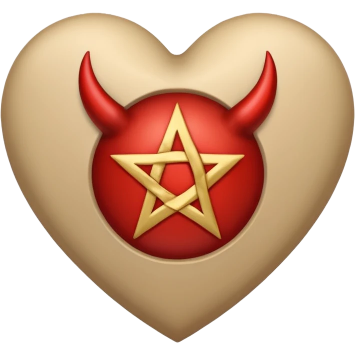 beige heart satanic emoji